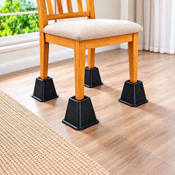Aidapt Black Wood Grain Effect 6'' Chair Bed Furniture Raisers