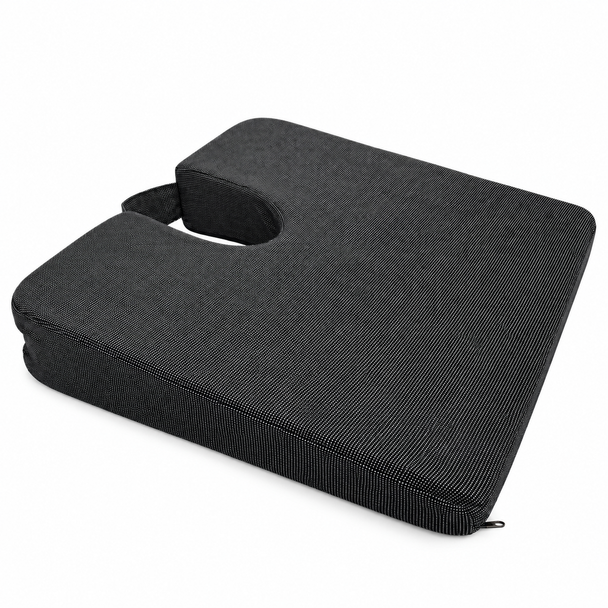 Aidapt Black Wedge Coccyx Cushion With Non Slip Back