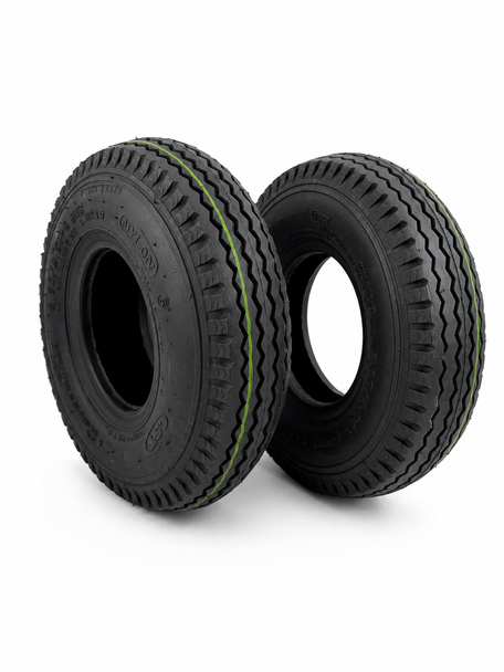 Set of 4 Black Pneumatic Tyres for Sapphire 2 (2 x 260x85) (2 x 2.80/2.50-4)