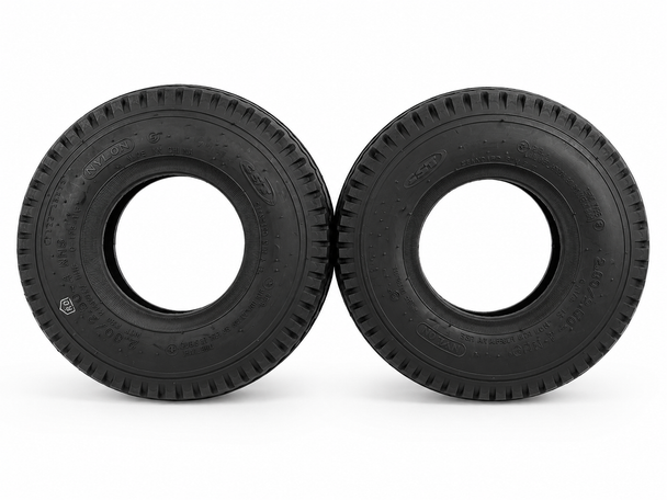 Set of 4 Black Pneumatic Tyres for Sapphire 2 (2 x 260x85) (2 x 2.80/2.50-4)
