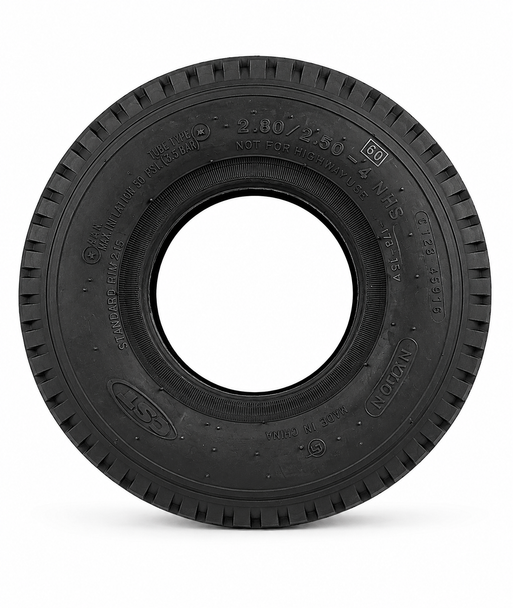 Set of 4 Black Pneumatic Tyres for Sapphire 2 (2 x 260x85) (2 x 2.80/2.50-4)