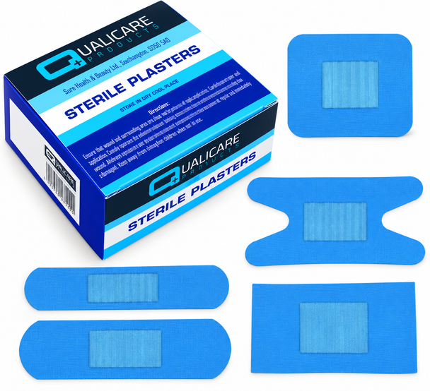 Qualicare Blue Detectable Assorted Plasters Bandaid