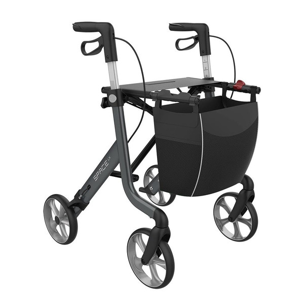 Space LX Aluminium Lightweight Rollator Medium 55 Grey