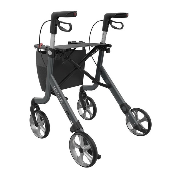 Space LX Aluminium Lightweight Rollator Medium 55 Grey