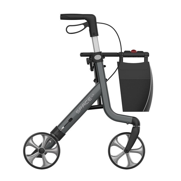 Space LX Aluminium Lightweight Rollator Medium 55 Grey