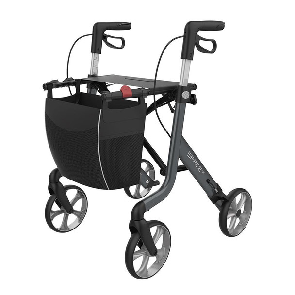Space LX Aluminium Lightweight Rollator Medium 55 Grey
