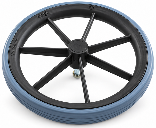 315mm Grey low profile Rear Wheel for NHS Style Wheelchair 12 1/2"