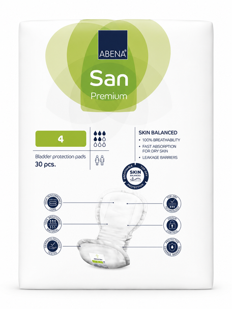 Abena San Premium 4 Bladder Protection Shaped Pads (30 pcs)