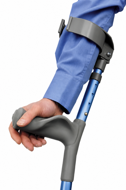 Blue Adjustable Lightweight Forearm Crutches With Anatomical Grips By Able 2