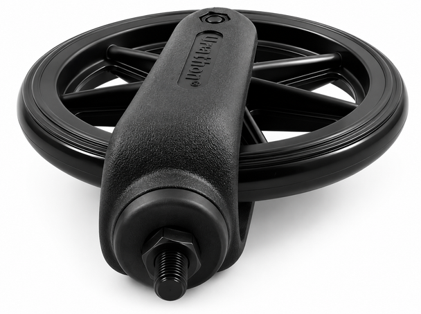 1 Pair of 190x27mm Black Castor Wheels with Fork for standard NHS Style Wheelchairs
