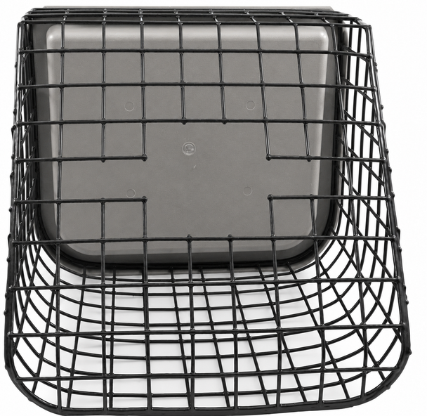 Tri Wheel Walker Wire Mesh Basket with Tray Lid