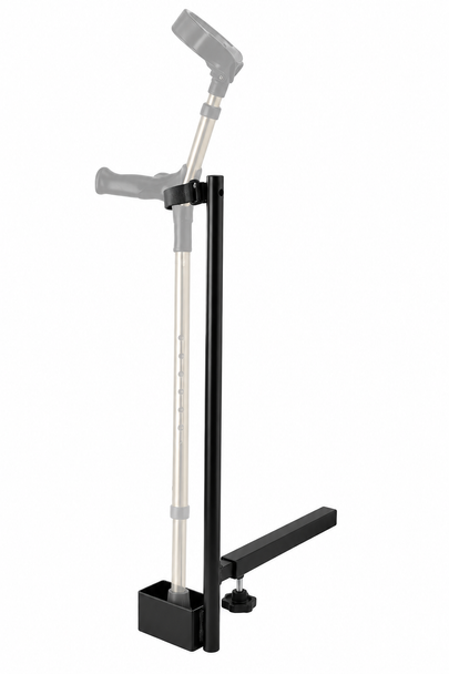 Mobility Scooter Crutch / Stick Holder - Black Metal