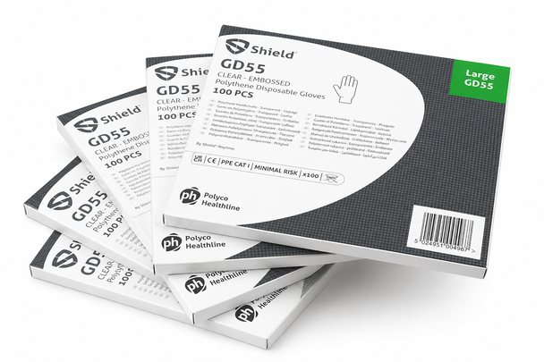 Disposable Polythene Gloves per 500 Large Clear