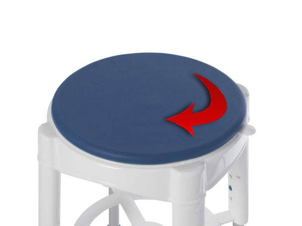 Round Height Adjustable Swivel Rotating Shower Bath Stool Seat Padded top