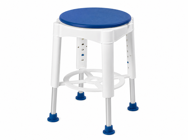 Round Height Adjustable Swivel Rotating Shower Bath Stool Seat Padded top
