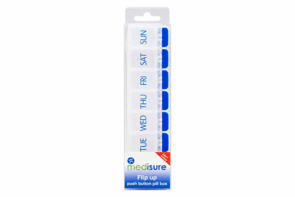 Medisure 7 Day Easy Open Flip Up Pill Reminder Organiser