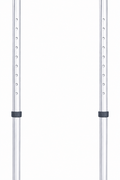 Double Adjustable Pair of Crutches with PVC Handle Extra Long