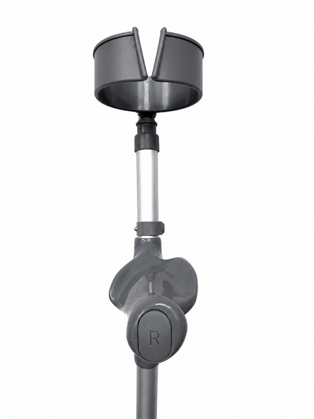 Pair of Adult Elbow Double Adjustment Crutches with Comfy Ergo Grip Handles
