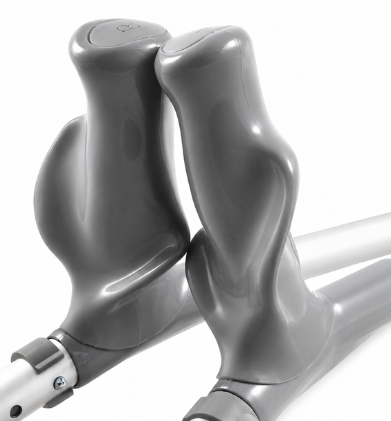 Pair of Adult Elbow Double Adjustment Crutches with Comfy Ergo Grip Handles