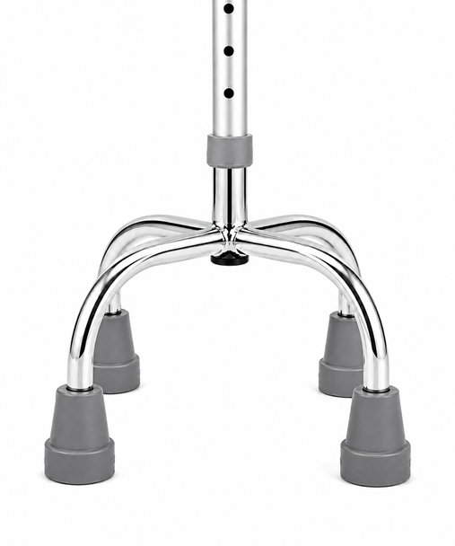 Quad Cane Tetrapod (Centred Legs) Height Adjustable Walking Stick