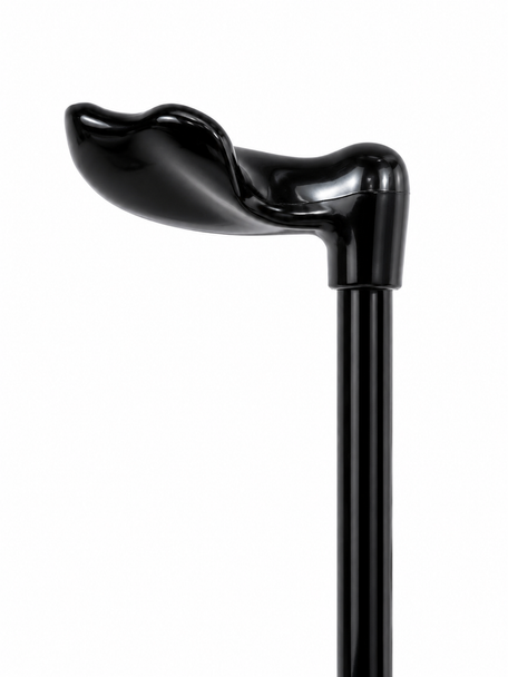 Height Adjustable Ergo Grip Fischer Walking Stick Black Medium (Left Hand)