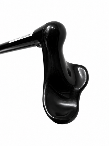 Height Adjustable Ergo Grip Fischer Walking Stick Black Medium (Left Hand)