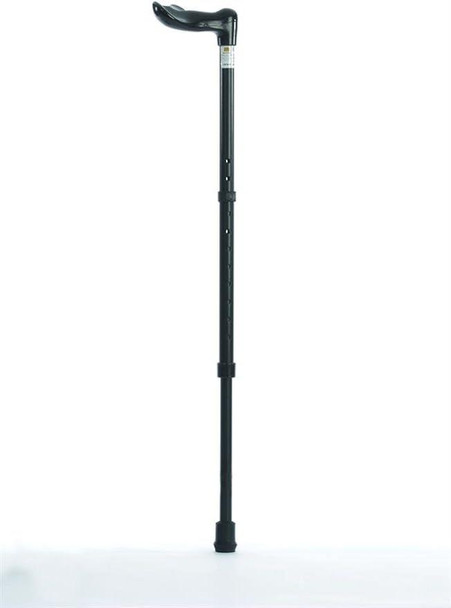 Height Adjustable Ergo Grip Fischer Walking Stick Black Medium (Right Hand)