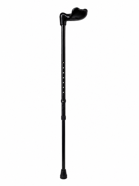 Height Adjustable Ergo Grip Fischer Walking Stick Black Medium (Right Hand)
