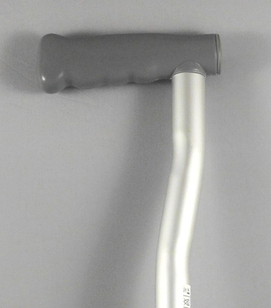 Aluminium Walking Stick Swan Neck Medium PVC Handle 710mm - 965mm (28" - 38")