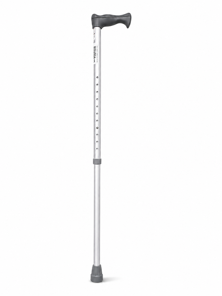 Aluminium Walking Stick Straight Neck Adult Plastic Handle 845mm - 1090mm (33" - 43")