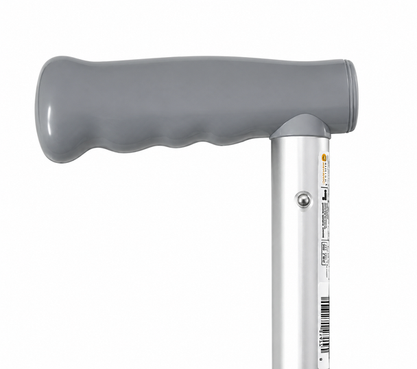 Aluminium Walking Stick Straight Neck Adult PVC Handle 840mm - 1092mm (33" - 43")