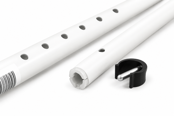 Visually Impaired/Blind Ergo Grip White Walking Stick Medium (Left Hand)