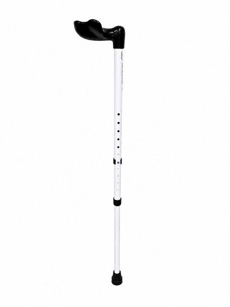 Visually Impaired/Blind Ergo Grip White Walking Stick Medium (Left Hand)