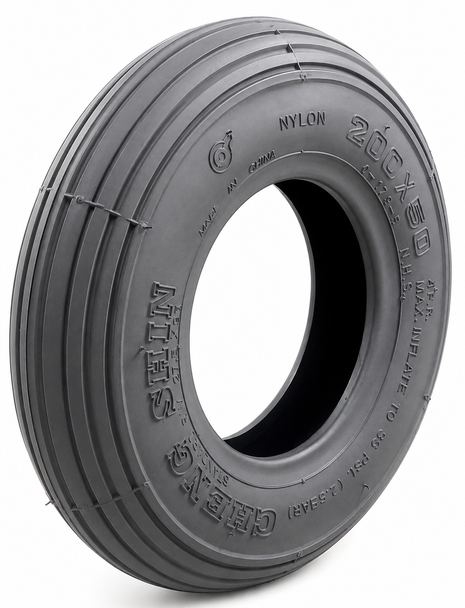 Pneumatic Rib Tread 200x50 Grey Mobility Scooter Electric Wheelchair Tyre