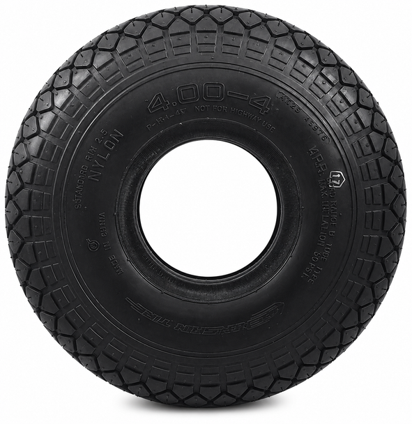 400x4 Black Block Tread Mobility Scooter Tyre 4.00-4 Diamond Tread