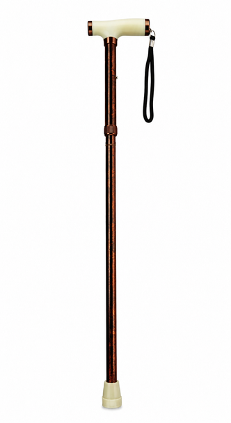 Glow and Go Copper Effect Folding Walking Stick with Soft Touch Gel Handle