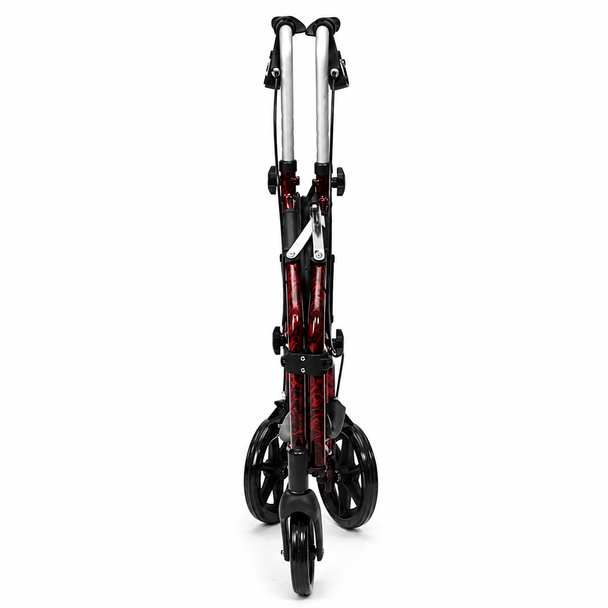 Lightweight Folding Aluminium Tri-Walker Red Flame Effect with Vinyl Bag