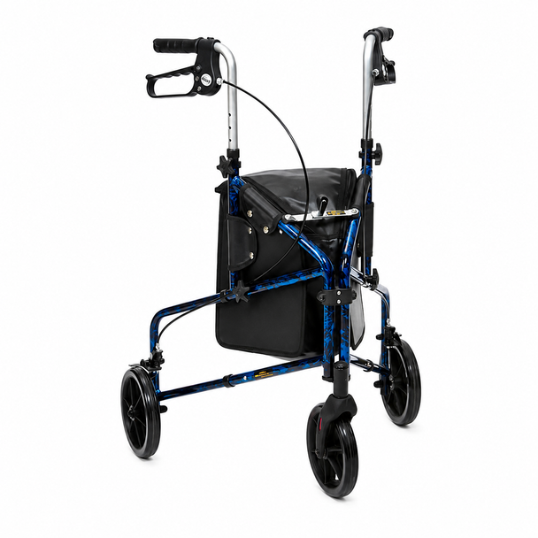  Lightweight Folding Aluminium Tri-Walker Blue Flame Effect with Vinyl Bag