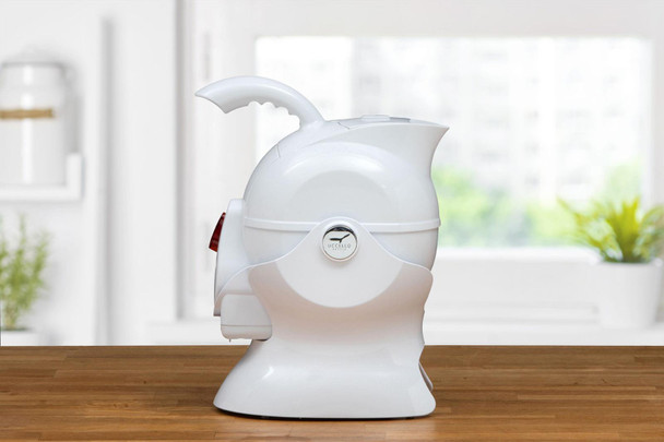 All White Uccello Electric Kettle The Easy Pour Safe Senior / Disability Tipping Kettle