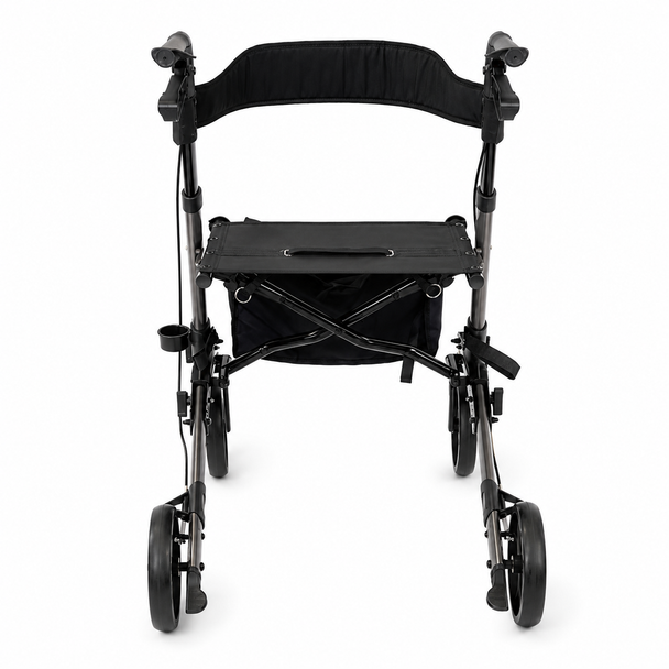 Folding 4 Wheeled Triple Fold Height Adjustable Aluminium Rollator