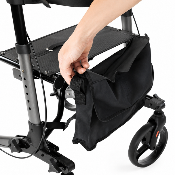 Folding 4 Wheeled Triple Fold Height Adjustable Aluminium Rollator