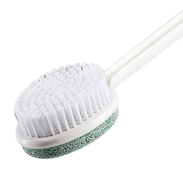 Long Handled Foot Scrub Brush With Pumice Stone