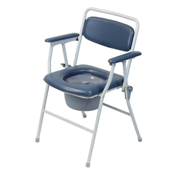 Lightweight Folding Dovedale Commode with Padded Backrest and Seat
