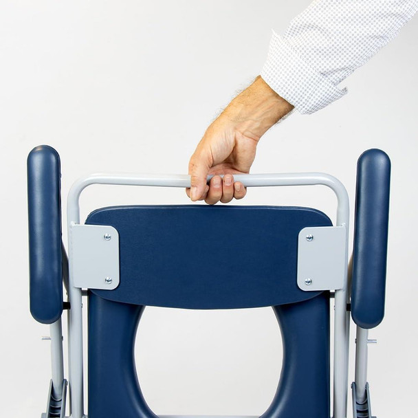 Lightweight Folding Dovedale Commode with Padded Backrest and Seat