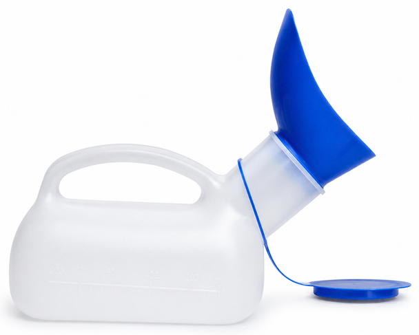 Unisex Urinal 1000ml Capacity Urine Bottle With Spout for Male and Female Use