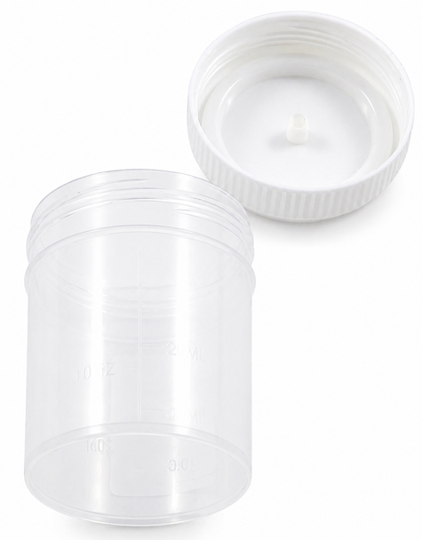 Specimen Container Jars 60ml with Patient Label and Volume Markers per 5