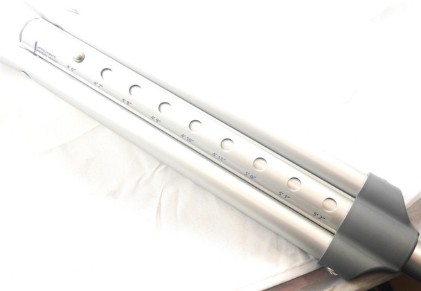 Youth Pair of Under Arm Crutches Lightweight Height Adjustable Aluminium