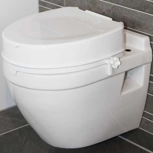 Atlantis Raised Toilet Seat with Lid – 10cm Height Boost
