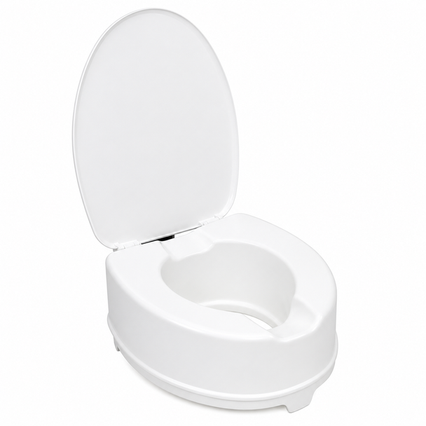 Atlantis Raised Toilet Seat with Lid – 15cm Height Boost