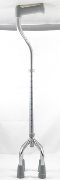 Quad Cane Small Base Swan Neck Walking Aid Height Adjustable